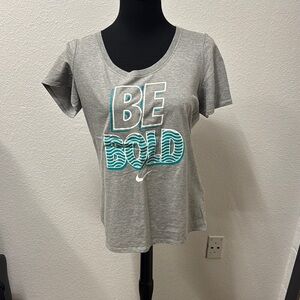 Nike Gray Fitted Short Sleeve Tee